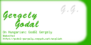 gergely godal business card